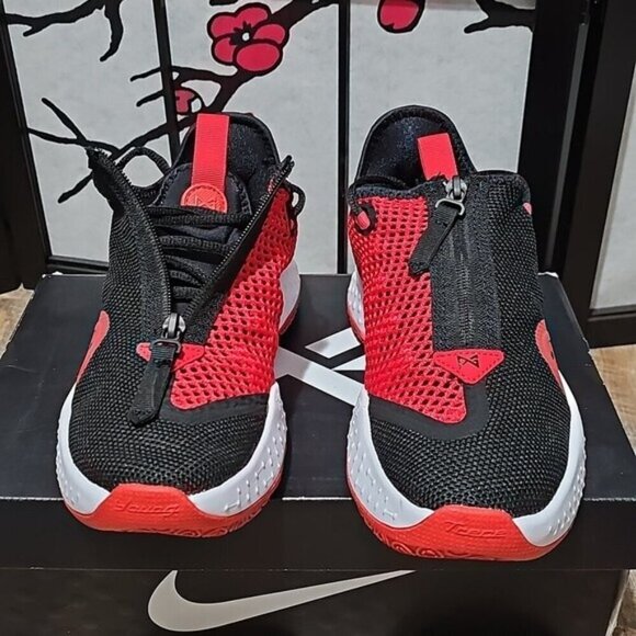 Nike PG 4 Red Black White Shoes Size 5.5 New main image 5